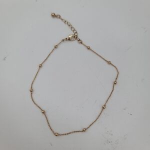 Womans Gold Plated Stainless Steel Charm Thin Hand Bracelet Bangle
